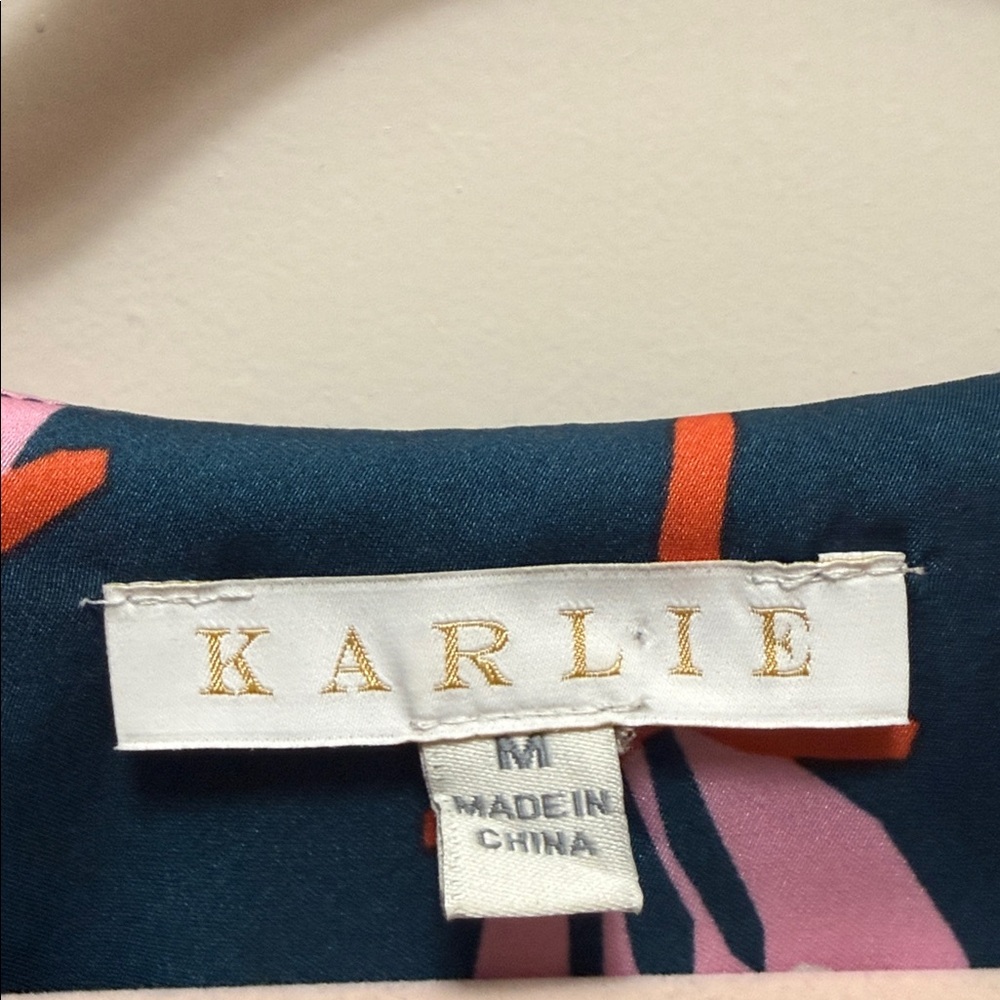 NWOT Karlie Poopies Silk Mini Dress - Picture 2 of 4